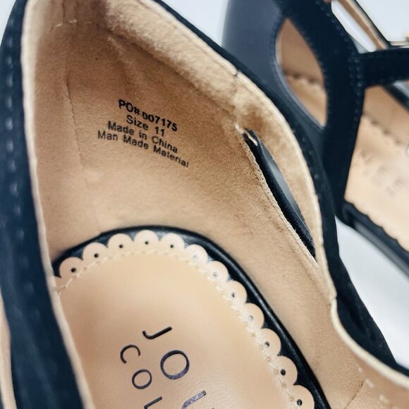 Journee Collection Womens Size 11 Olina T Strap Round Toe Pumps Heels Black $89 - Picture 8 of 11